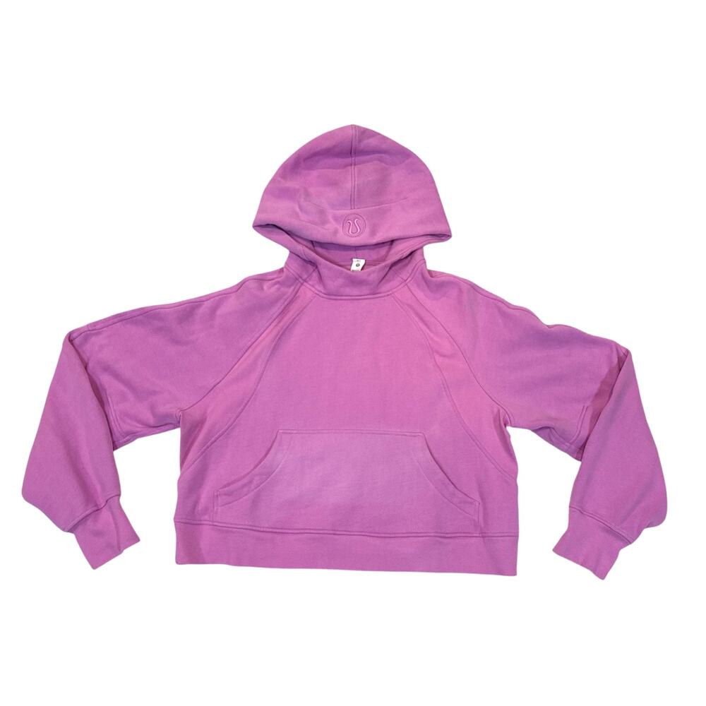 Lululemon Scuba Oversized Half Zip Hoodie Velvet Dust Pink Purple Womens ML